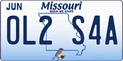 MO license plate OL2S4A