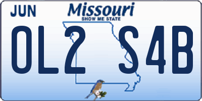 MO license plate OL2S4B