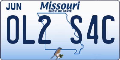 MO license plate OL2S4C