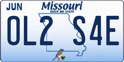 MO license plate OL2S4E