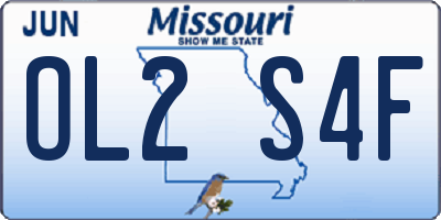 MO license plate OL2S4F