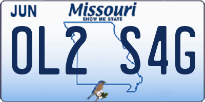 MO license plate OL2S4G