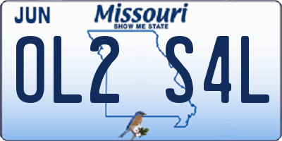 MO license plate OL2S4L