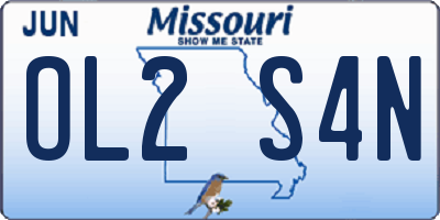 MO license plate OL2S4N