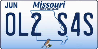 MO license plate OL2S4S