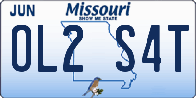 MO license plate OL2S4T