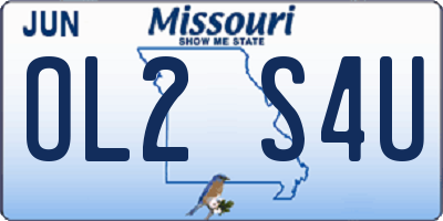 MO license plate OL2S4U