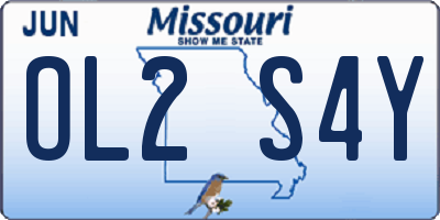 MO license plate OL2S4Y