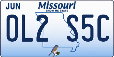 MO license plate OL2S5C