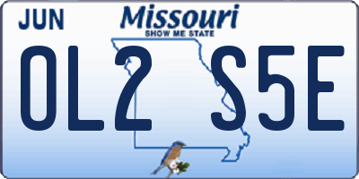 MO license plate OL2S5E