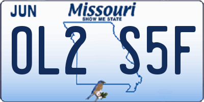 MO license plate OL2S5F