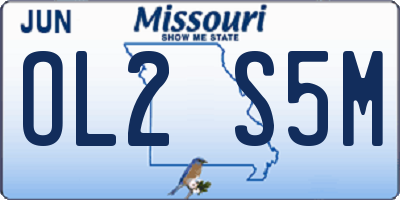 MO license plate OL2S5M