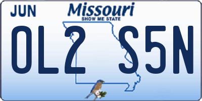 MO license plate OL2S5N