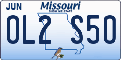 MO license plate OL2S5O
