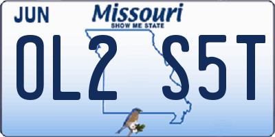 MO license plate OL2S5T