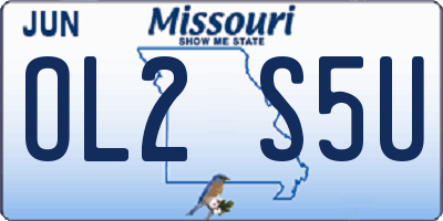 MO license plate OL2S5U