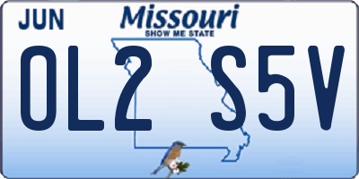 MO license plate OL2S5V