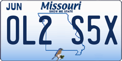 MO license plate OL2S5X