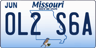 MO license plate OL2S6A