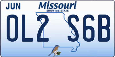 MO license plate OL2S6B