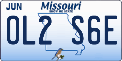 MO license plate OL2S6E