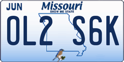 MO license plate OL2S6K