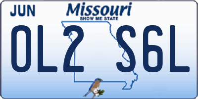 MO license plate OL2S6L