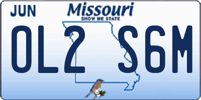 MO license plate OL2S6M