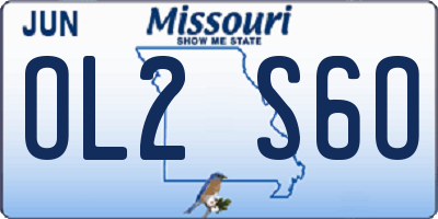 MO license plate OL2S6O