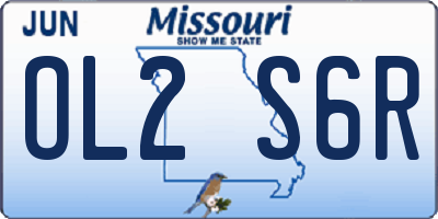 MO license plate OL2S6R