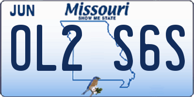 MO license plate OL2S6S