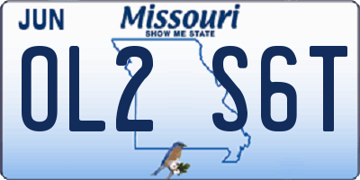 MO license plate OL2S6T
