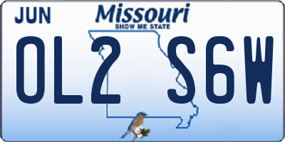 MO license plate OL2S6W