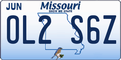 MO license plate OL2S6Z
