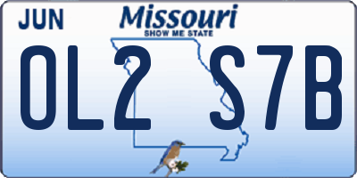MO license plate OL2S7B