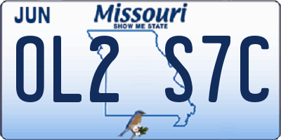 MO license plate OL2S7C