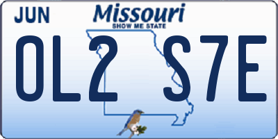 MO license plate OL2S7E