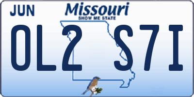 MO license plate OL2S7I