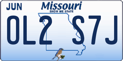 MO license plate OL2S7J