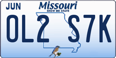 MO license plate OL2S7K