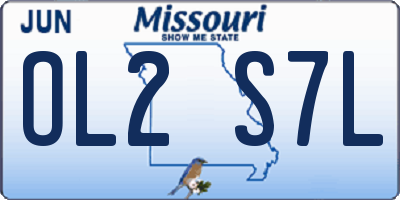 MO license plate OL2S7L