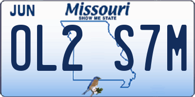 MO license plate OL2S7M