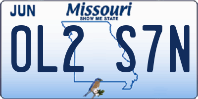 MO license plate OL2S7N