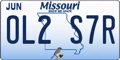 MO license plate OL2S7R