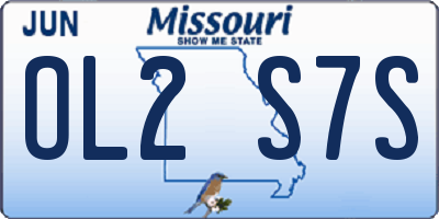 MO license plate OL2S7S