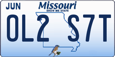 MO license plate OL2S7T