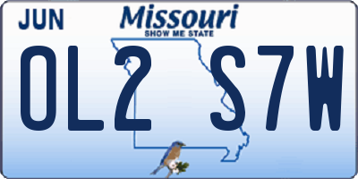 MO license plate OL2S7W