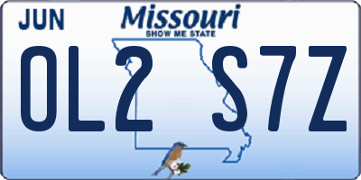 MO license plate OL2S7Z