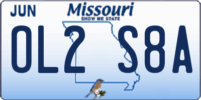 MO license plate OL2S8A