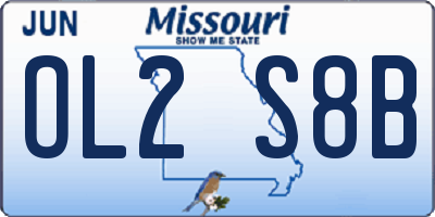 MO license plate OL2S8B